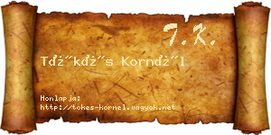 Tőkés Kornél névjegykártya
